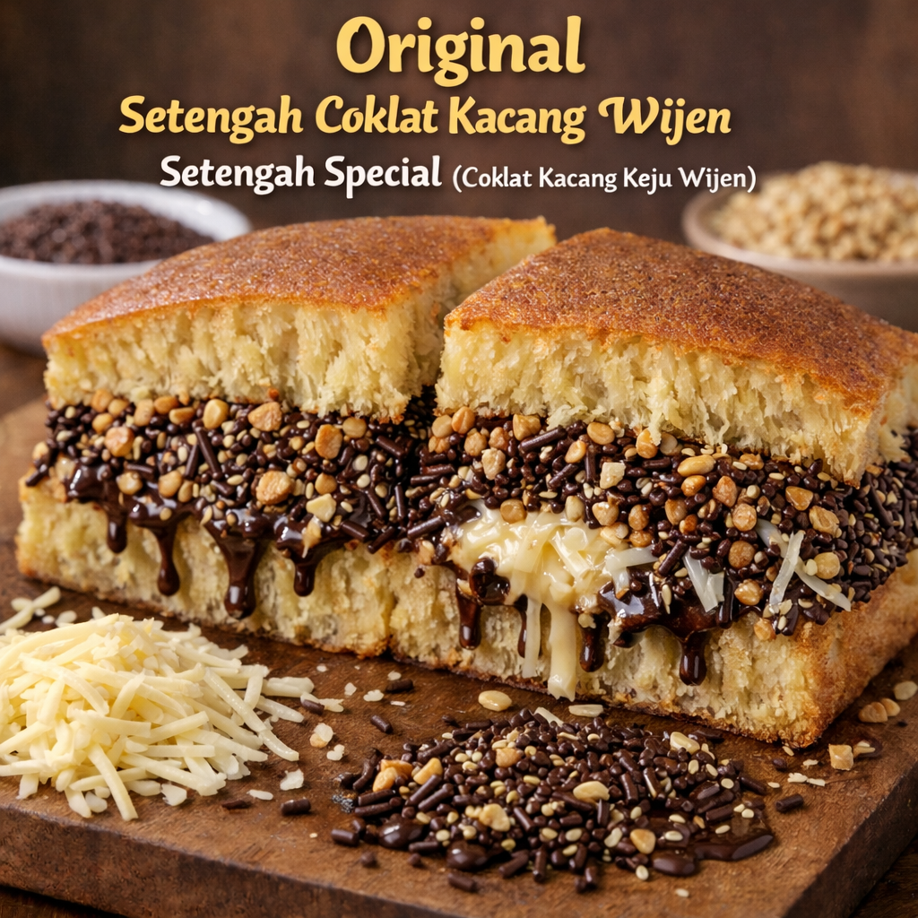 Original Setengah Coklat Kacang Wijen